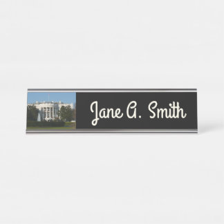 Christmas White House Desk Name Plate