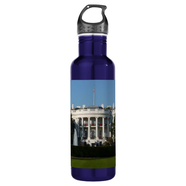 Christmas White House for Holidays Washington DC 710 Ml Water Bottle (Front)