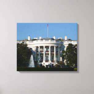 Christmas White House for Holidays Washington DC Canvas Print