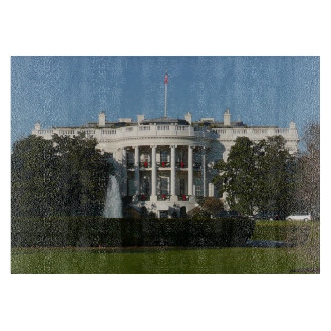 Christmas White House for Holidays Washington DC Cutting Board (Front)