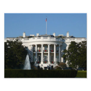 Christmas White House for Holidays Washington DC Photo Print