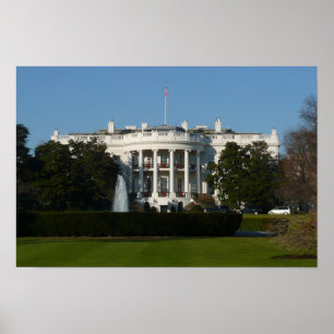 Christmas White House for Holidays Washington DC Poster