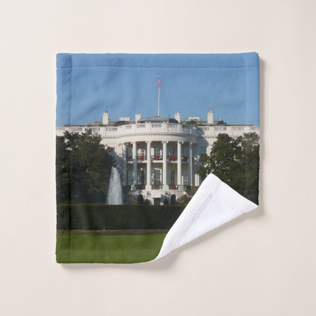 Christmas White House for Holidays Washington DC Wash Cloth (Wash Cloth)