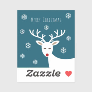Christmas white reindeer Sticker