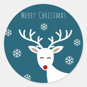 Christmas white reindeer Sticker