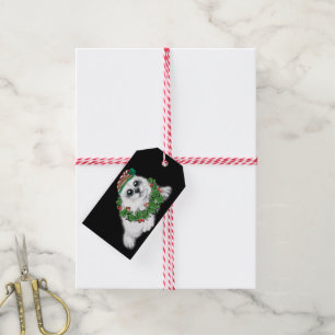 Christmas white seal pup, festive Arctic animal Gift Tags