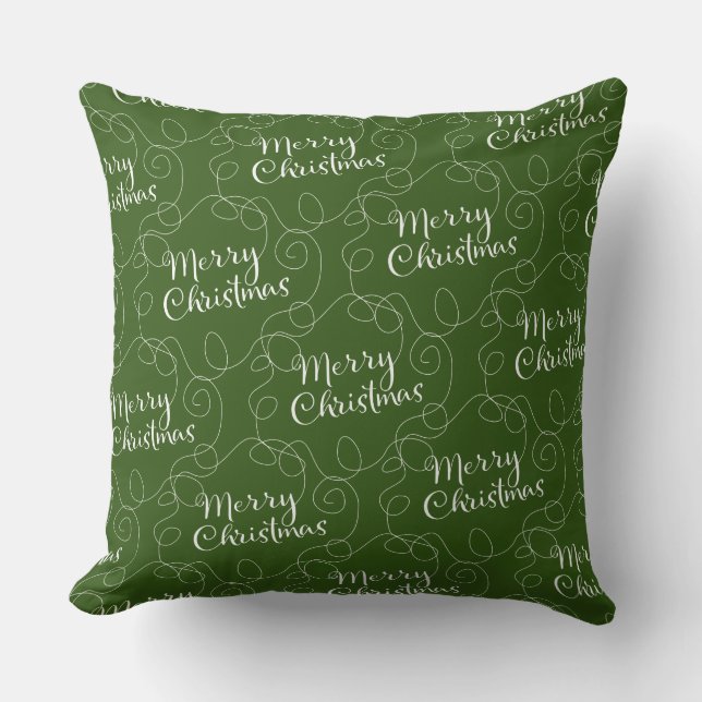 CHRISTMAS white seamless pattern with LINES Cushion (Front)