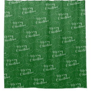 CHRISTMAS white seamless pattern with LINES Shower Curtain