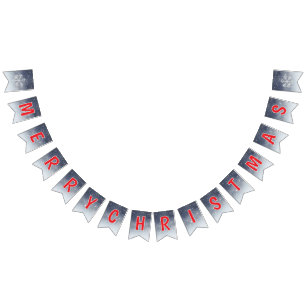 Christmas White Snowflakes Bunting