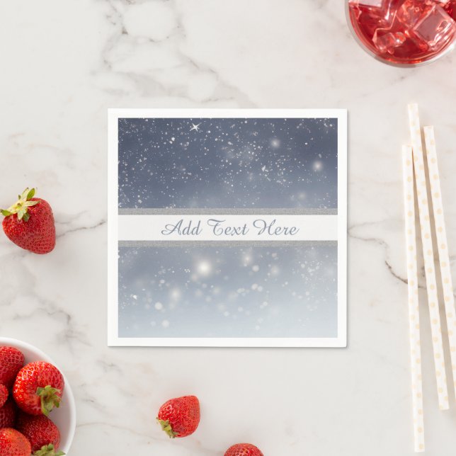 Christmas White Snowflakes Napkin (Insitu)