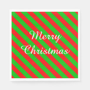 Christmas White Standard Napkin/Green and Red Napkin