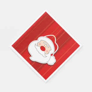 Christmas White Standard Napkin/Santa Claus Napkin