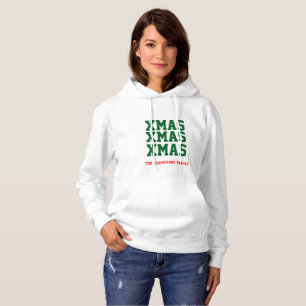 Christmas white template printed x 2 sides women h hoodie