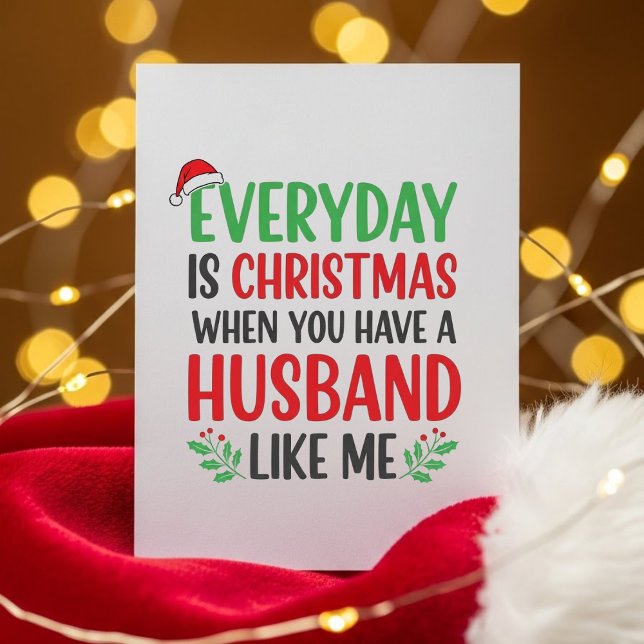 Christmas Wife Card Funny Husband Message (Creator Uploaded)