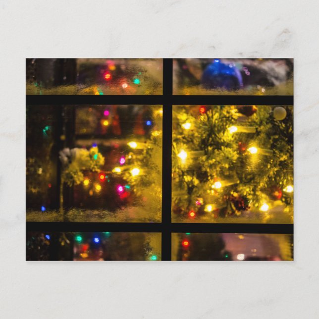 Christmas Window Holiday Postcard (Front)