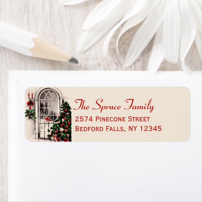 Christmas Window Return Address Labels (Insitu)