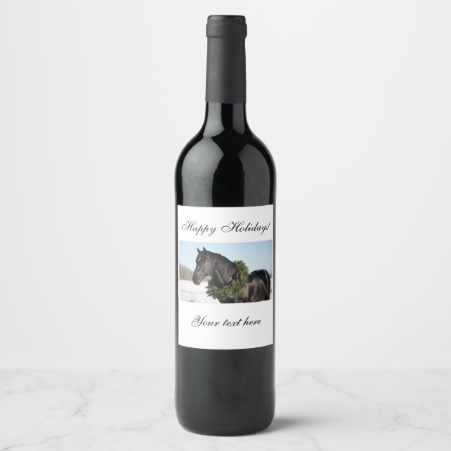Christmas Wine Bottle Label (Front)