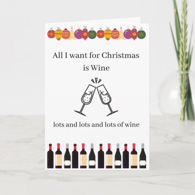 Christmas Wine Card (Front)