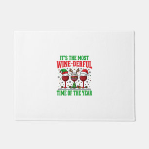 Christmas Wine-Derful Red Wine Design Doormat