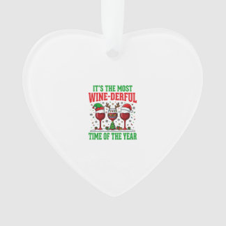 Christmas Wine-Derful Red Wine Design Ornament