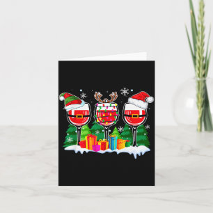 Christmas Wine - Funny Reindeer Santa Xmas Alcohol Card