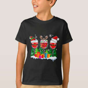 Christmas Wine - Funny Reindeer Santa Xmas Alcohol T-Shirt