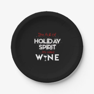 Christmas Wine Shirt - Christmas Santa Paper Plate