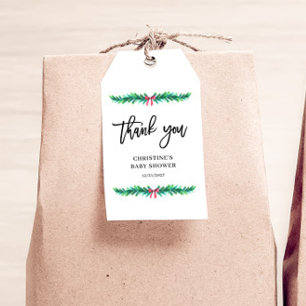 Christmas Winter Baby Shower  Gift Tags
