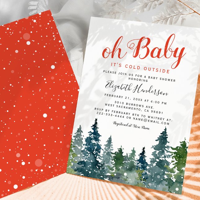 Christmas Winter Baby Shower Invitation (Creator Uploaded)