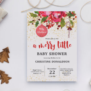 Christmas Winter Baby Shower Party Invitation