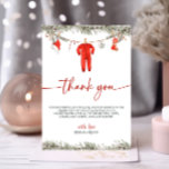 Christmas Winter Baby Shower Thank You Card<br><div class="desc">Show your gratitude with these modern and elegant Christmas Winter Baby Shower Thank You Cards. As the serene beauty of pine trees and winter wonderland surrounds our celebration, your presence warmed our hearts. The grey and green colour scheme is the perfect representation of our gender-neutral baby shower. Your thoughtful gifts...</div>