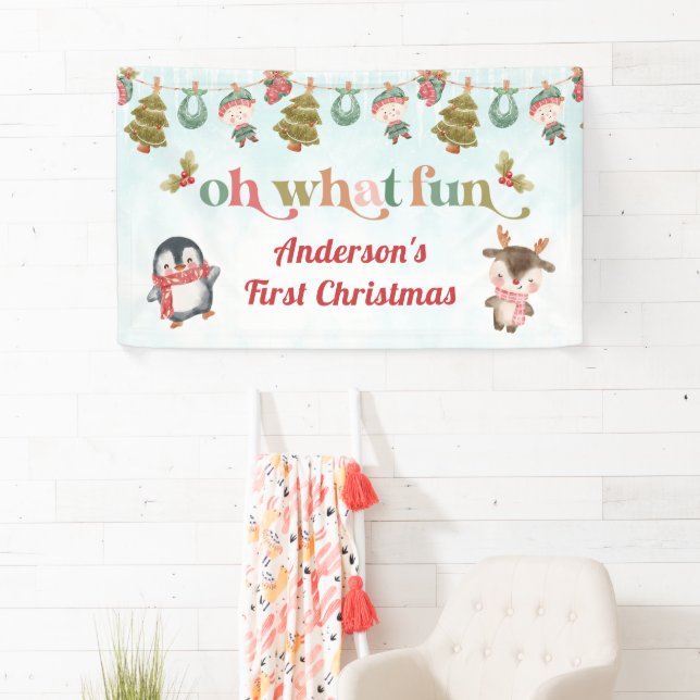 Christmas Winter Birthday Party Banner (Insitu)