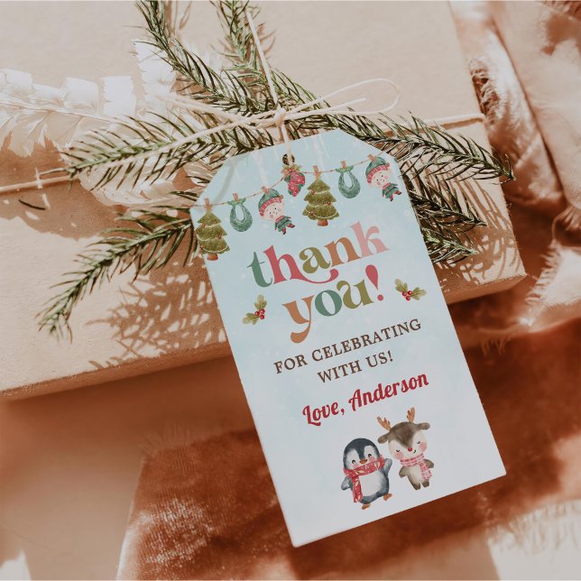Christmas Winter Birthday Party Gift Tags (Creator Uploaded)