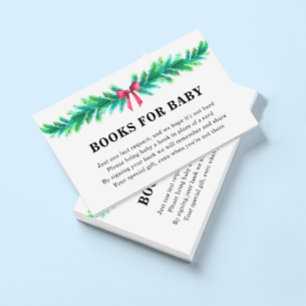 Christmas Winter books for Baby Shower  Enclosure Card