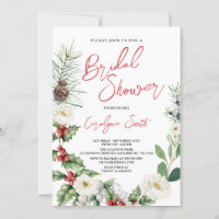 Christmas, Winter Bridal Shower Invitation