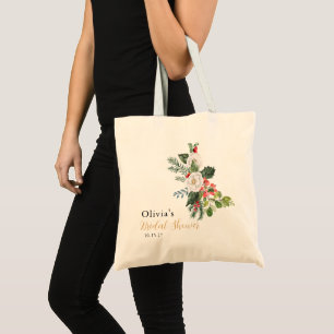 Christmas Winter Bridal Shower Tote Bag