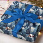 Christmas Winter Cabin in Forest Wrapping Paper<br><div class="desc">This design may be personalised in the area provided by changing the photo and/or text. Or it can be customised by choosing the click to customise further option and delete or change the colour of the background, add text, change the text colour or style, or delete the text for an...</div>