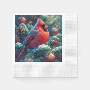 Christmas/winter Cardinal  Napkin