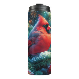 Christmas/winter Cardinal Thermal Tumbler