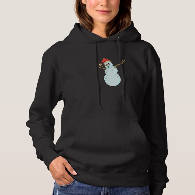 Christmas Winter Christmas Dab Xmas Dabbing Snowma Hoodie (Front)