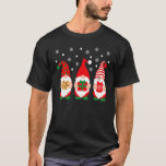 Christmas Winter Cute Three Garden Gnomes Xmas Paj T-Shirt<br><div class="desc">Christmas Winter Cute Three Garden Gnomes Xmas Pajama</div>