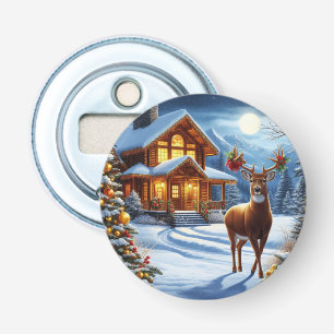Christmas/Winter Deer Lodge Bottle Opener