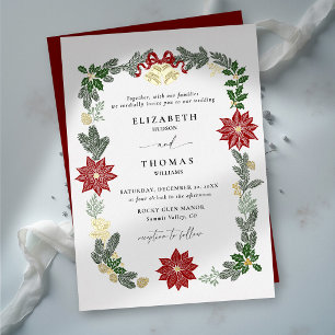 Christmas Winter Elegant Holiday Botanical Wedding