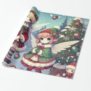 Christmas Winter Fairies Wrapping Paper