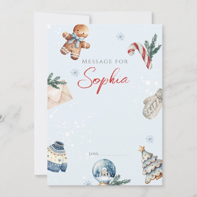 Christmas Winter First Birthday Party Time Capsule Invitation (Front)