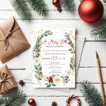 Christmas Winter Floral Merry Little Bridal Shower Invitation<br><div class="desc">Christmas Winter Floral Merry Little Bridal Shower Invitation</div>