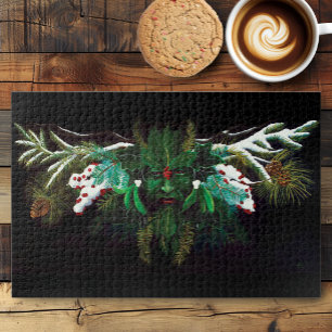 Christmas Winter Green Man Jigsaw Puzzle