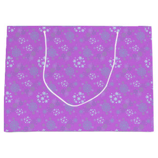 Christmas Winter Hanukkah Snowflake design  Large Gift Bag