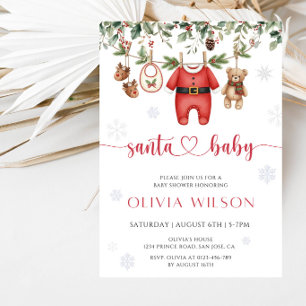 Christmas Winter Holiday Baby Shower Party Invitation
