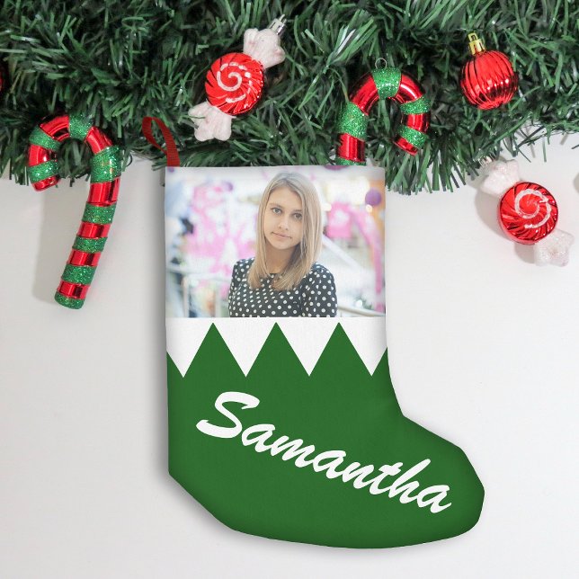 Christmas Winter Holiday Personalised Photo Small Christmas Stocking (Creator Uploaded)